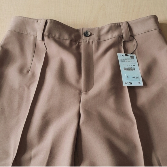 NEW ZARA Francoise Culotte wide leg XXL in Camel - Picture 7 of 11